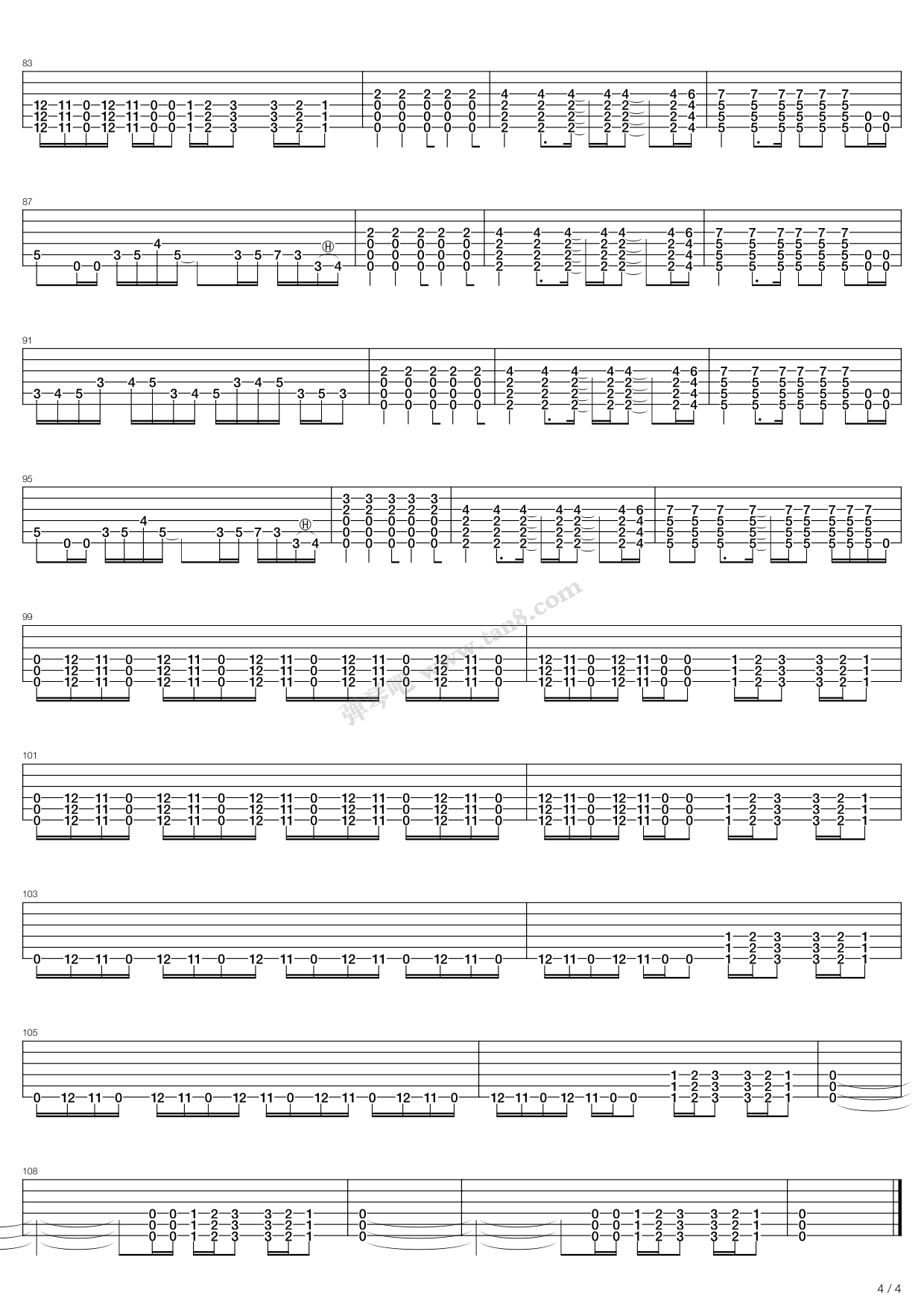 《Ode》吉他谱-C大调音乐网