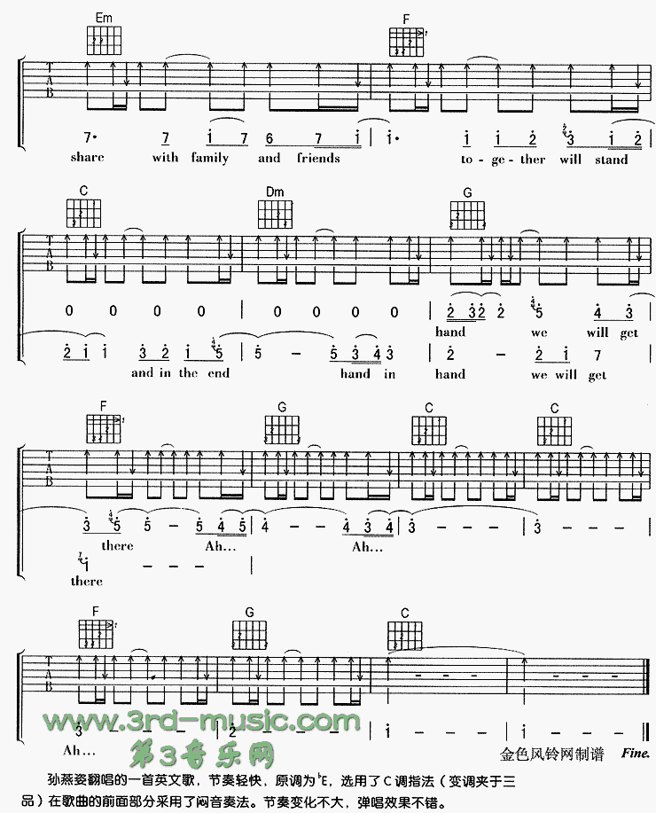 《We Will Get There》吉他谱-C大调音乐网