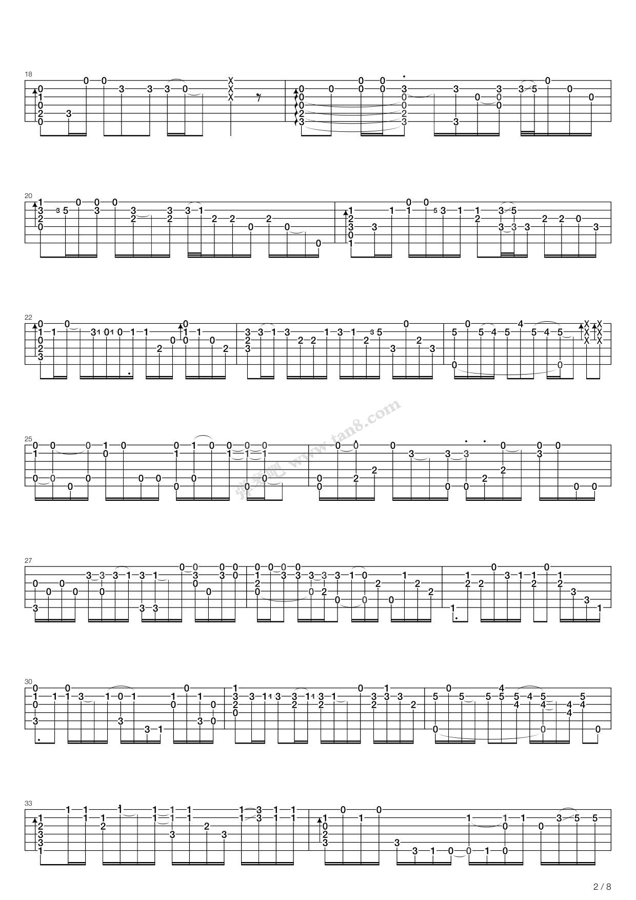 《Hotel California (加州旅馆)》吉他谱-C大调音乐网