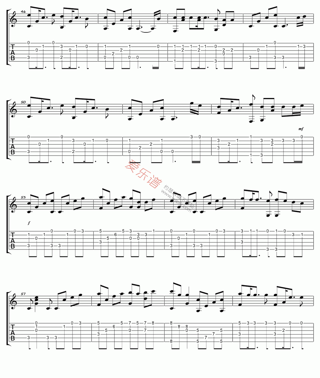《周笔畅《笔记(指弹版)》》吉他谱-C大调音乐网