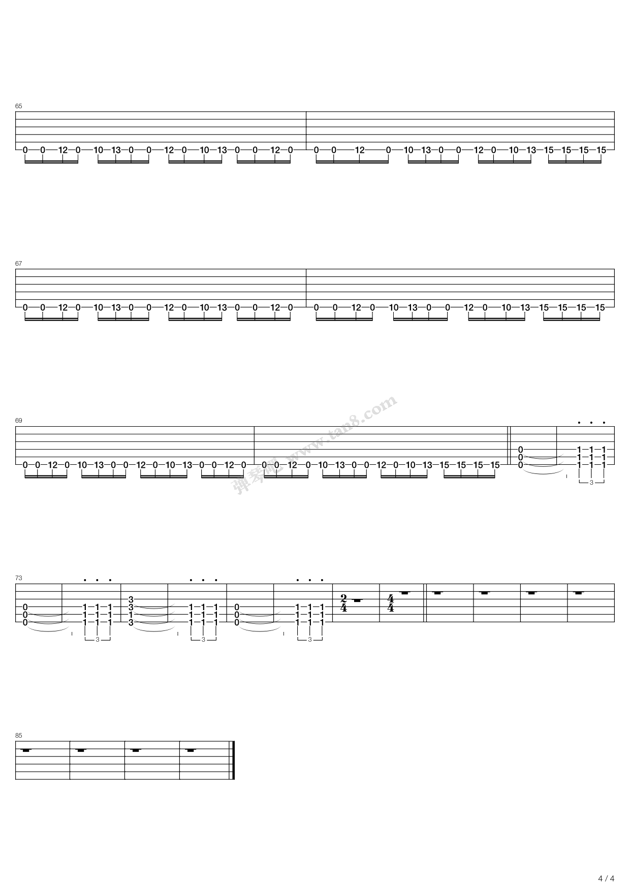 《Start Something》吉他谱-C大调音乐网
