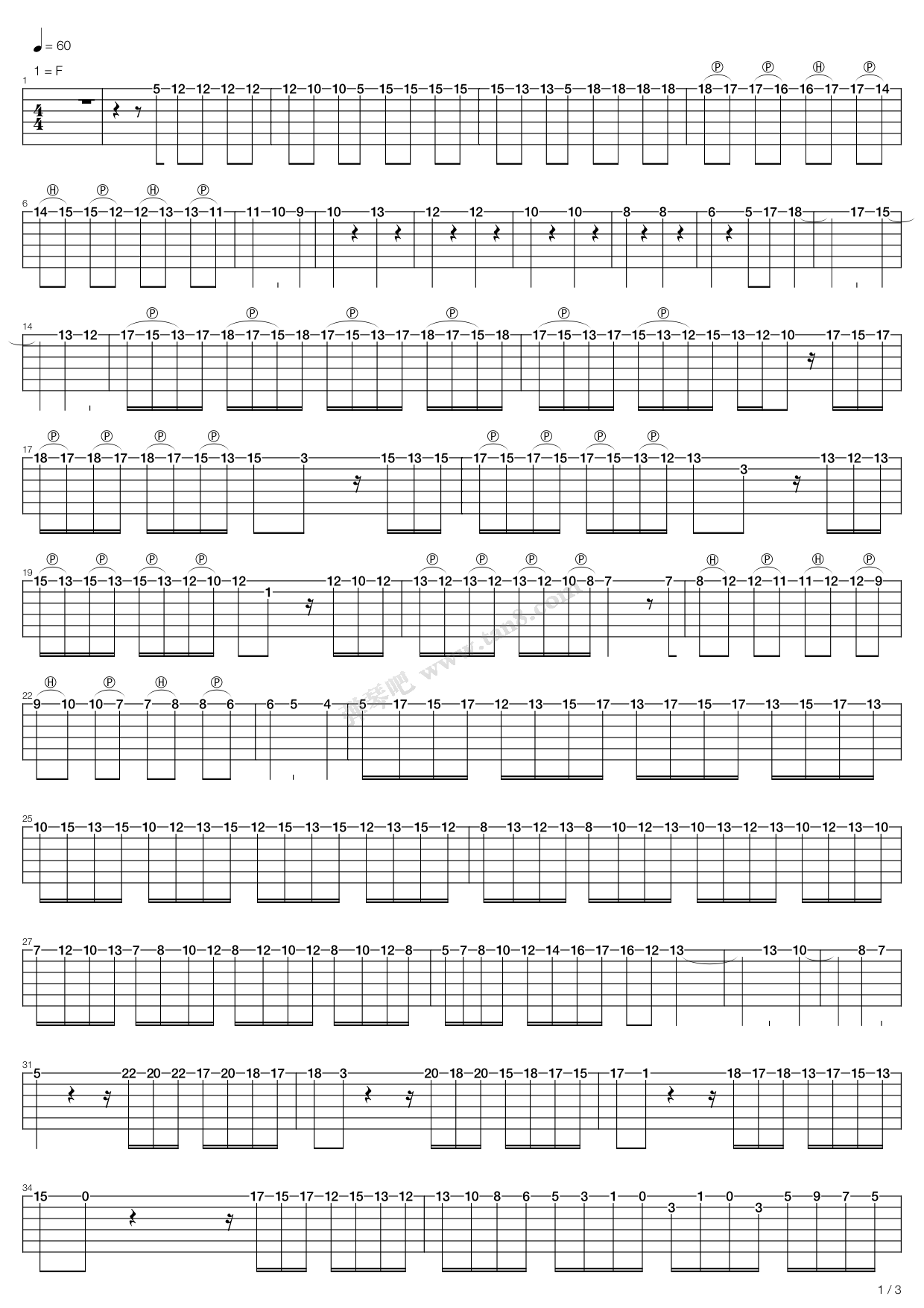 《Concerto Grosso Op3 N11 Tercer Movimiento》吉他谱-C大调音乐网