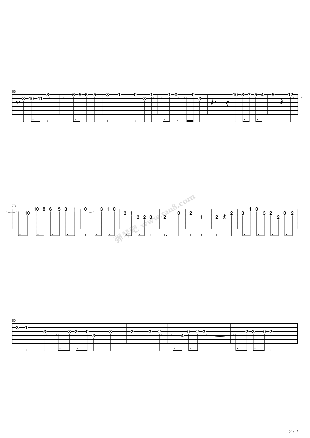 《Bwv 1080 - Contrapunctus Ii》吉他谱-C大调音乐网