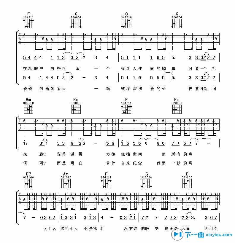 《不是我们吉他谱D调_吕俊不是我们六线谱》吉他谱-C大调音乐网