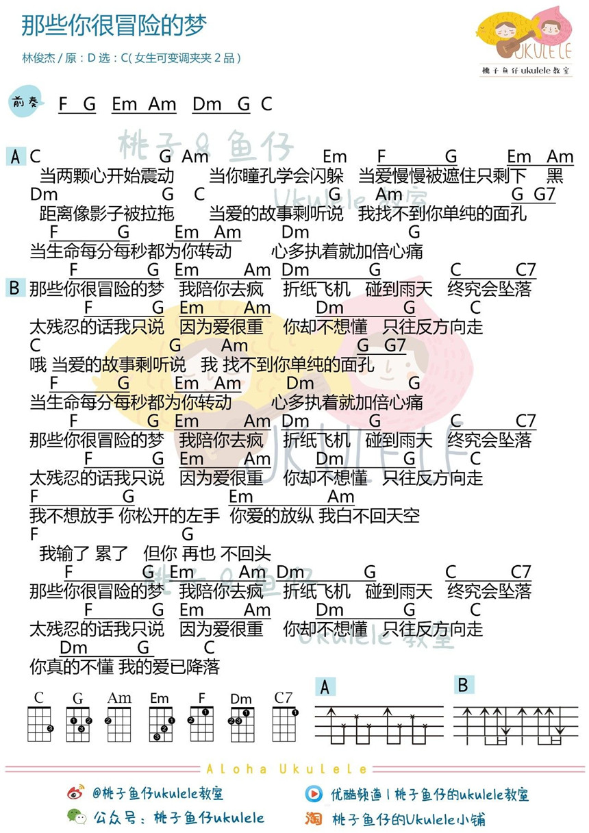 《那些你很冒险的梦》吉他谱-C大调音乐网