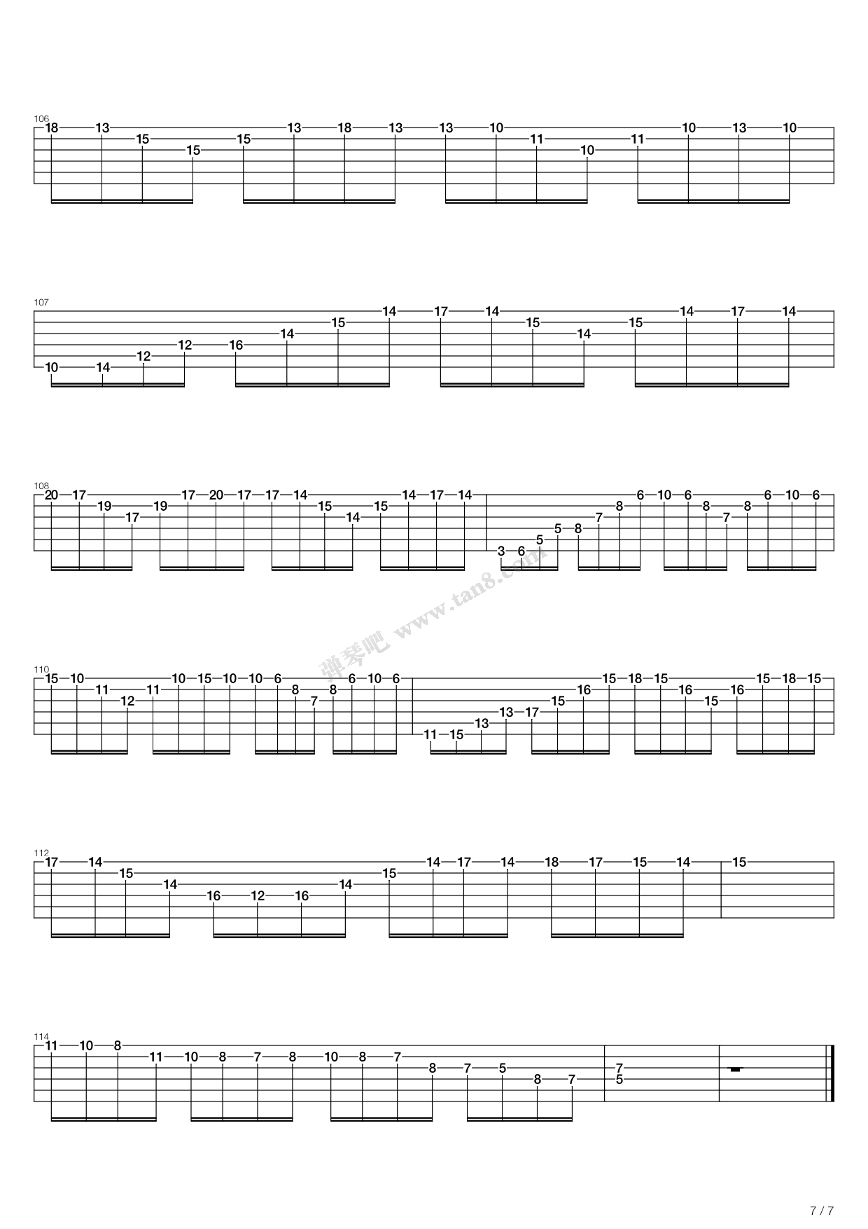 《Cross》吉他谱-C大调音乐网