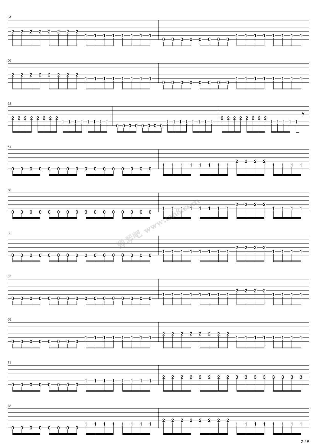 《Freezing Moon》吉他谱-C大调音乐网