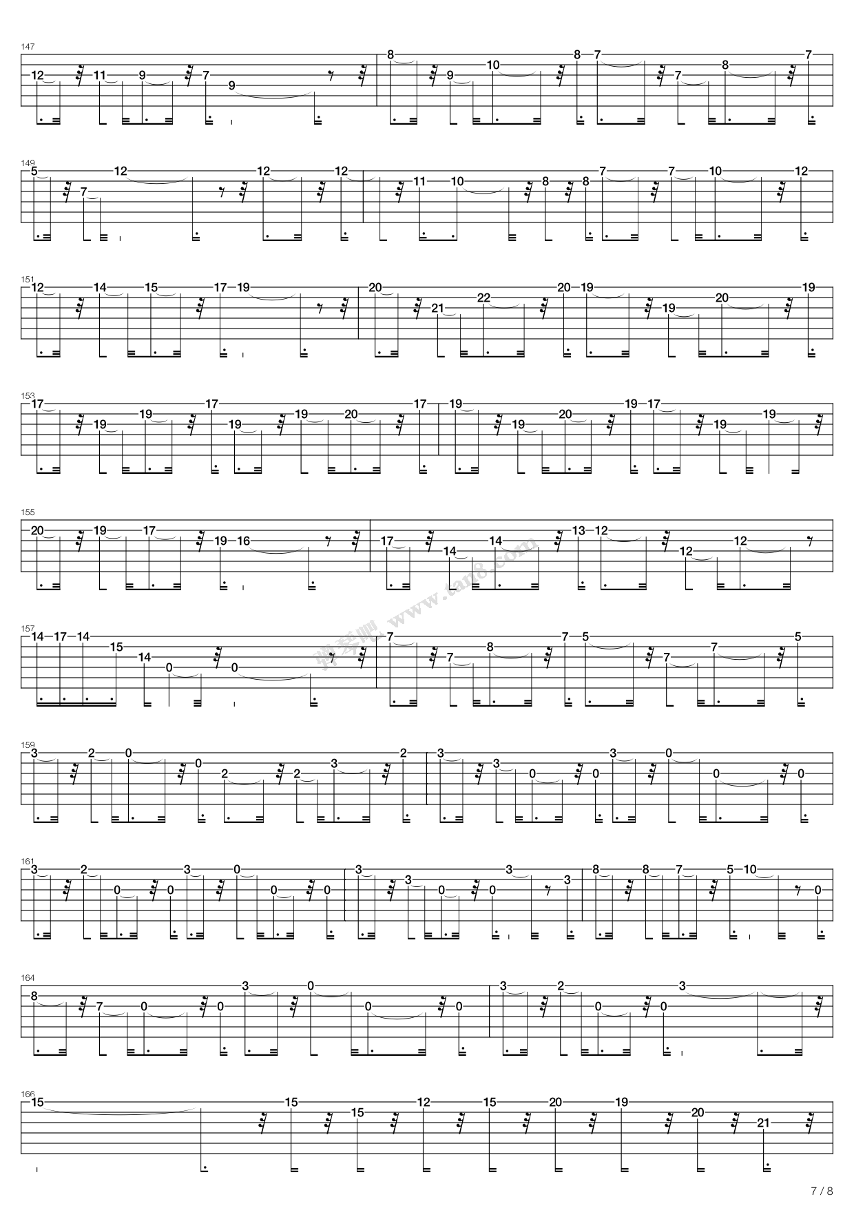 《Cliffs Of Dover Ver4》吉他谱-C大调音乐网