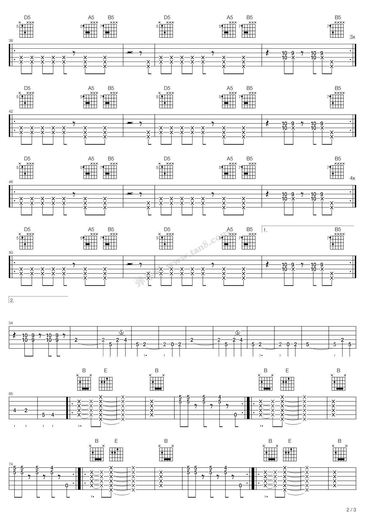 《The Thrill Of It All》吉他谱-C大调音乐网