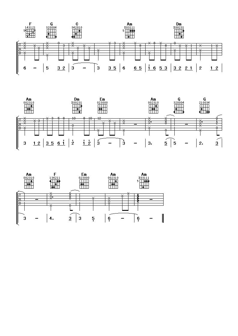 卓依婷 东南西北风吉他谱-C大调音乐网