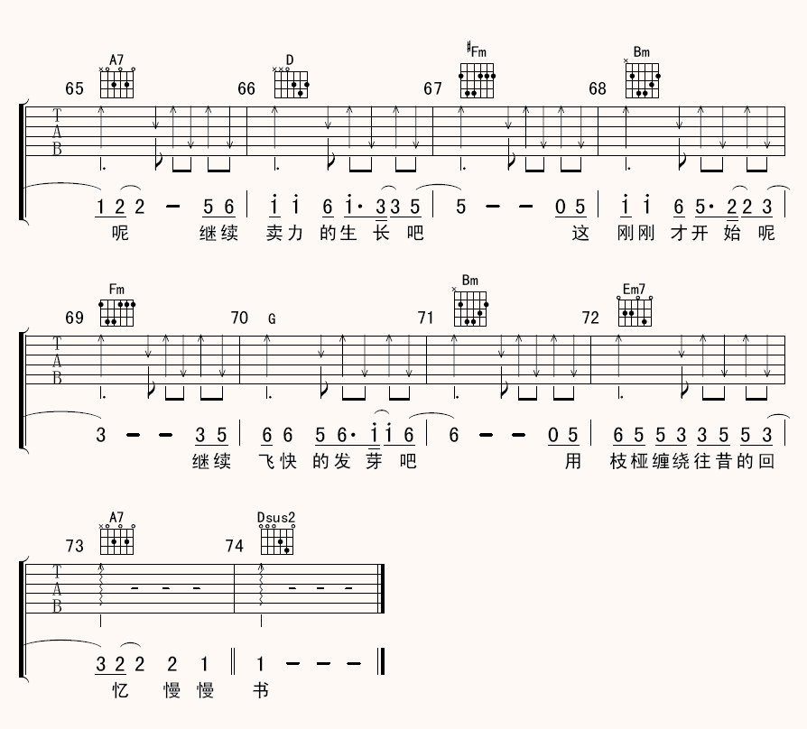 小柯《藤》吉他谱-C大调音乐网