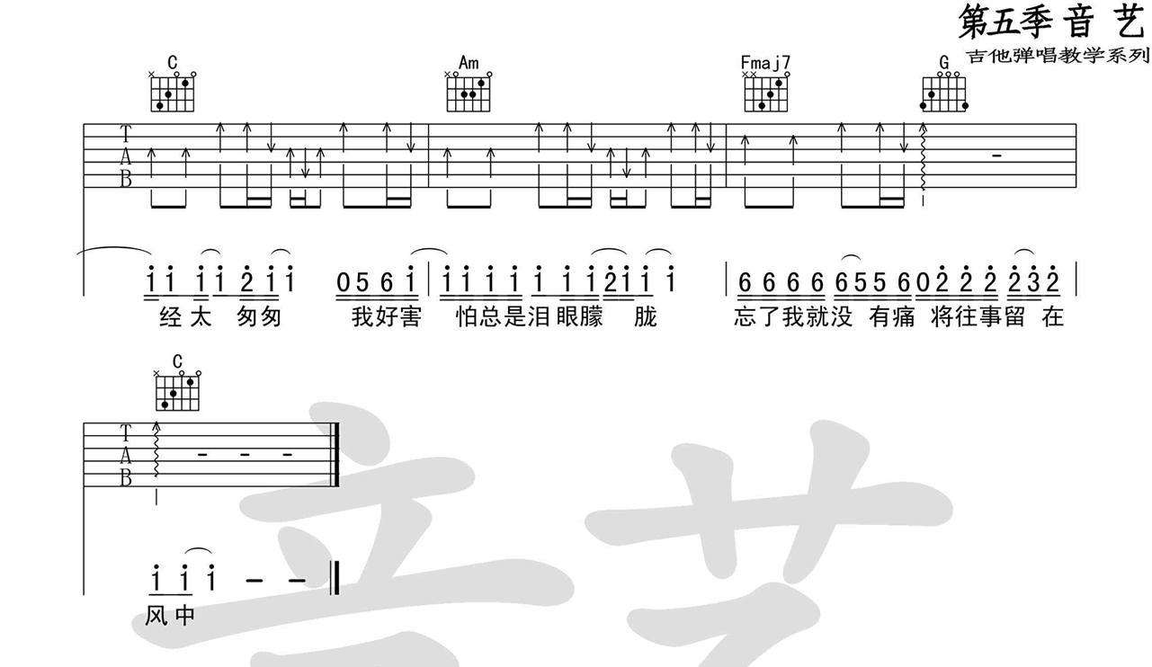 《《当爱已成往事》吉他谱_张国荣_C调弹唱伴奏谱》吉他谱-C大调音乐网