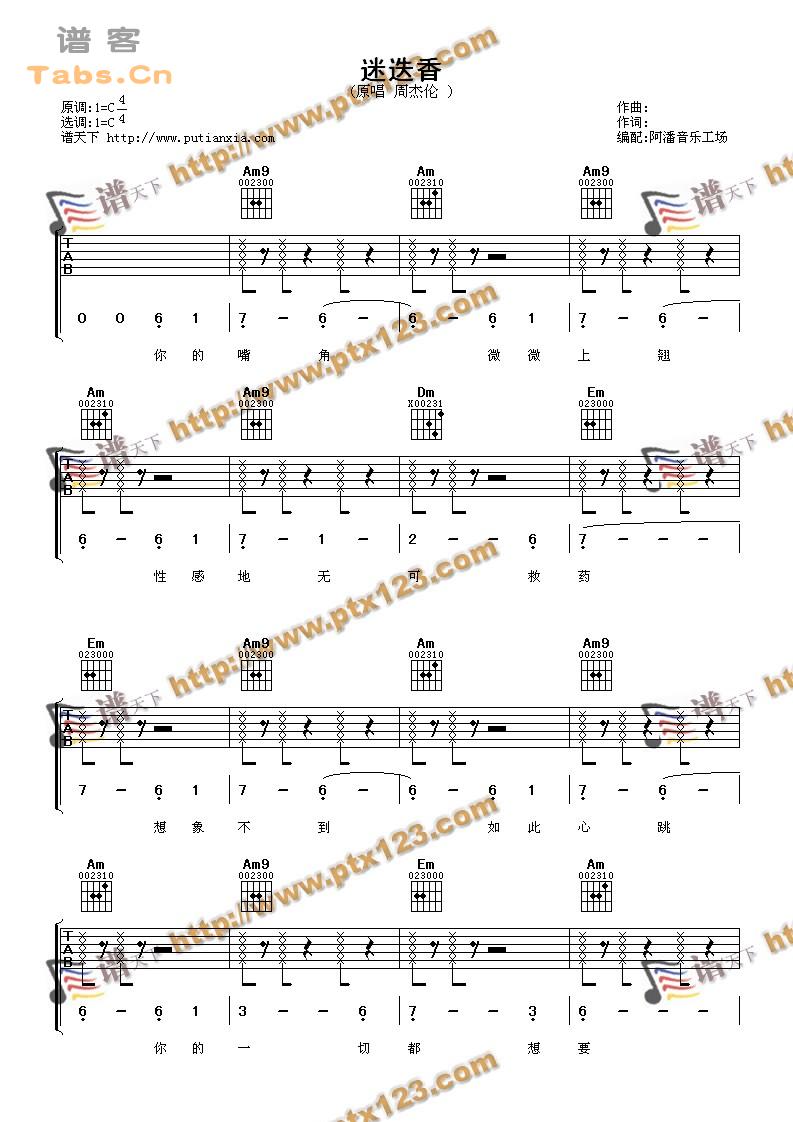 《迷迭香 完美版吉他谱,周杰伦吉他演奏》吉他谱-C大调音乐网