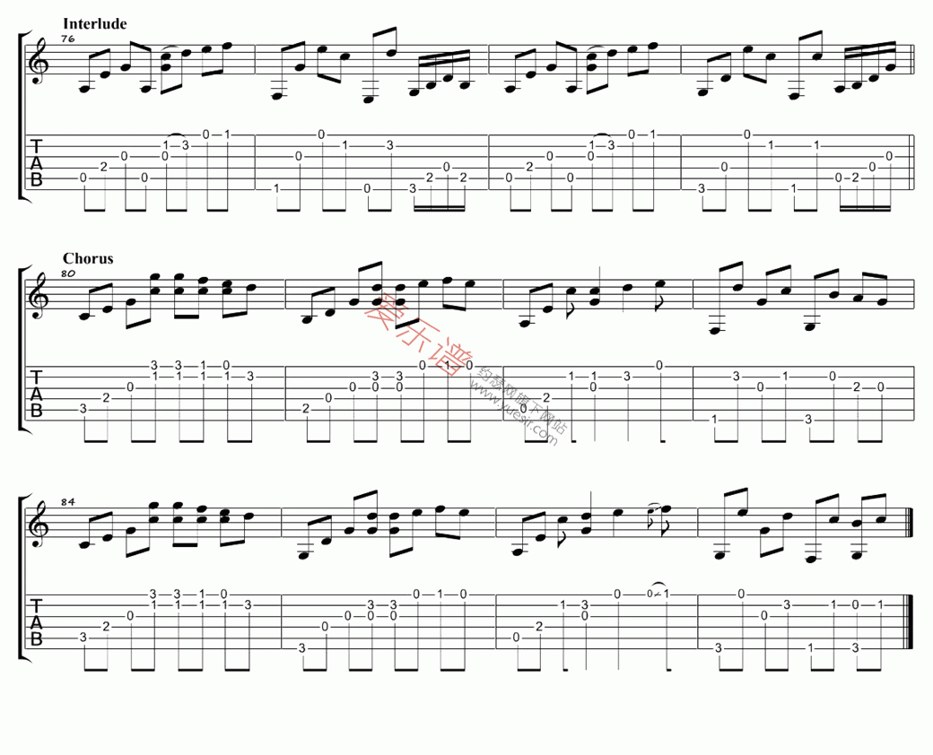 《Ulli Bogershausen《Right Here Waiting》》吉他谱-C大调音乐网