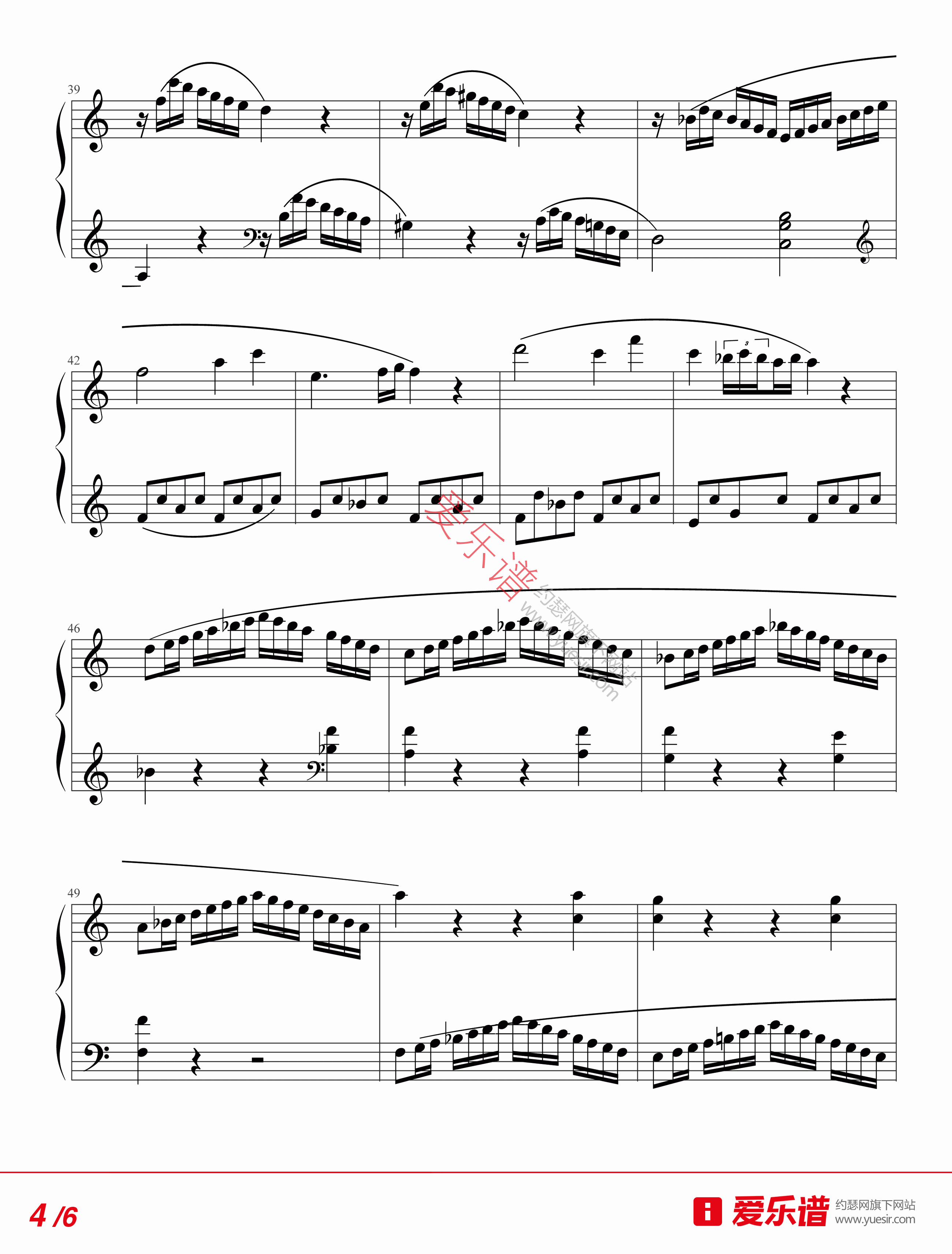 《莫扎特《C大调小奏鸣曲第一乐章》 钢琴谱》吉他谱-C大调音乐网