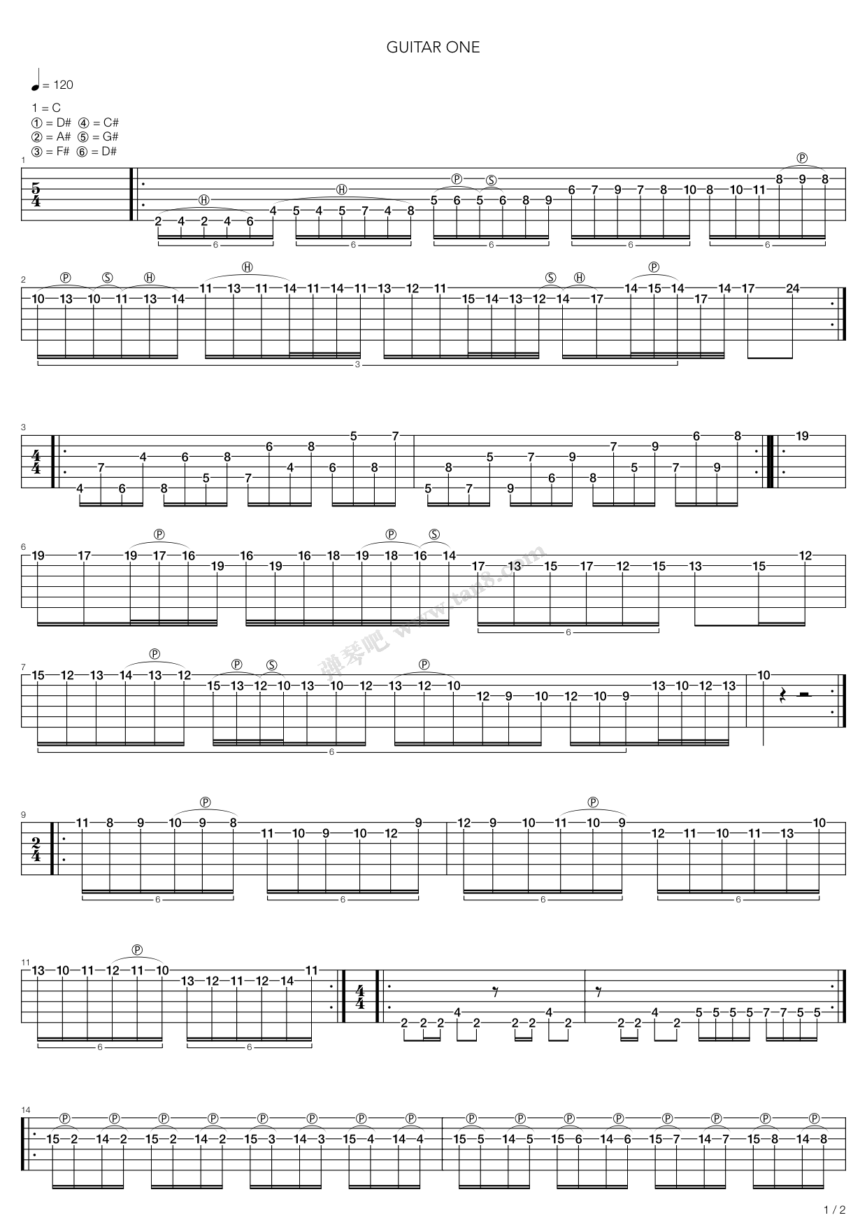 《Buckethead Lessons》吉他谱-C大调音乐网