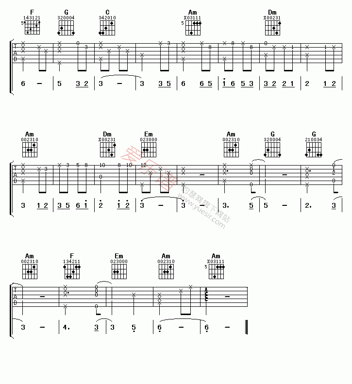 《卓依婷《东南西北风》》吉他谱-C大调音乐网