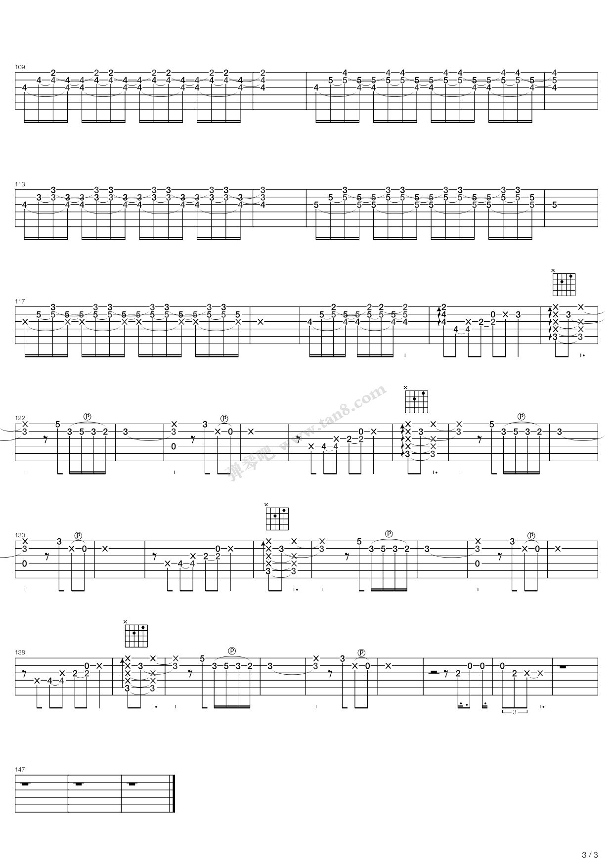 《Love And Liberté》吉他谱-C大调音乐网