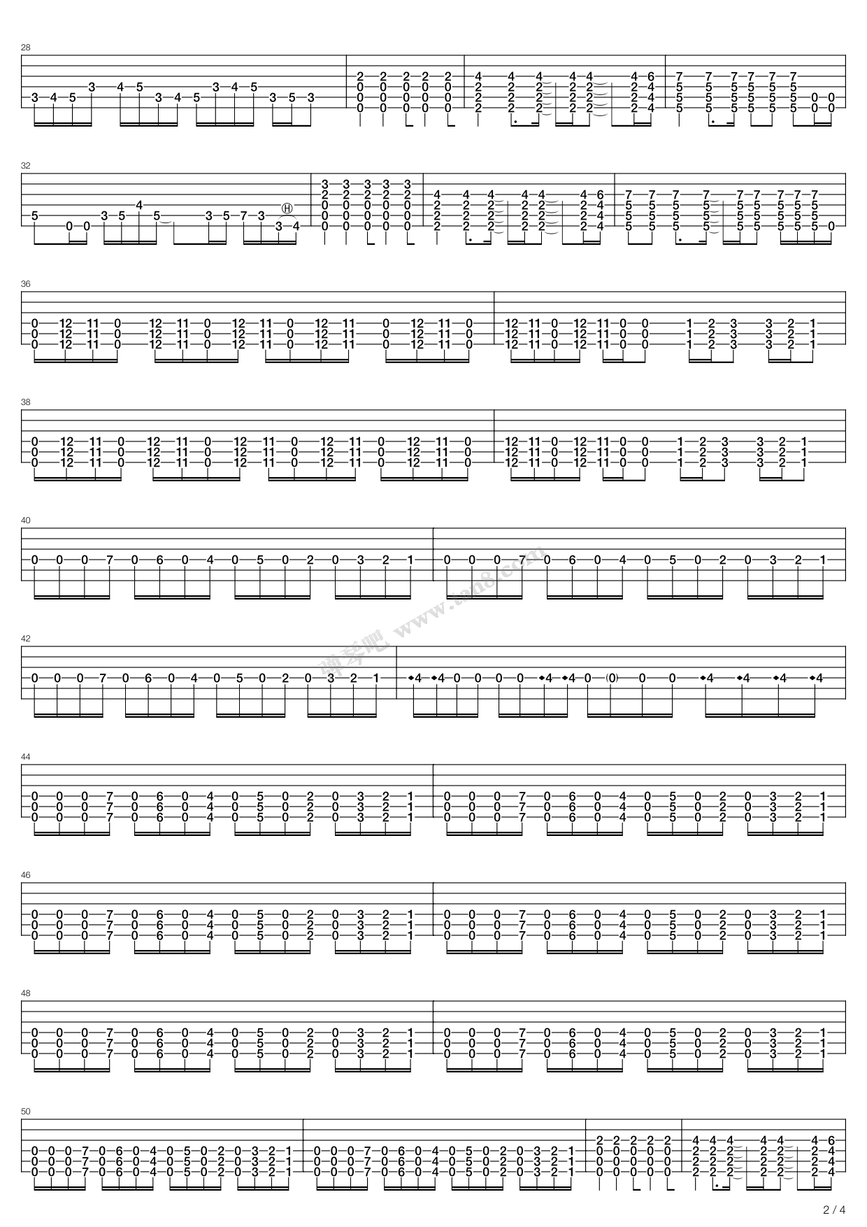 《Ode》吉他谱-C大调音乐网