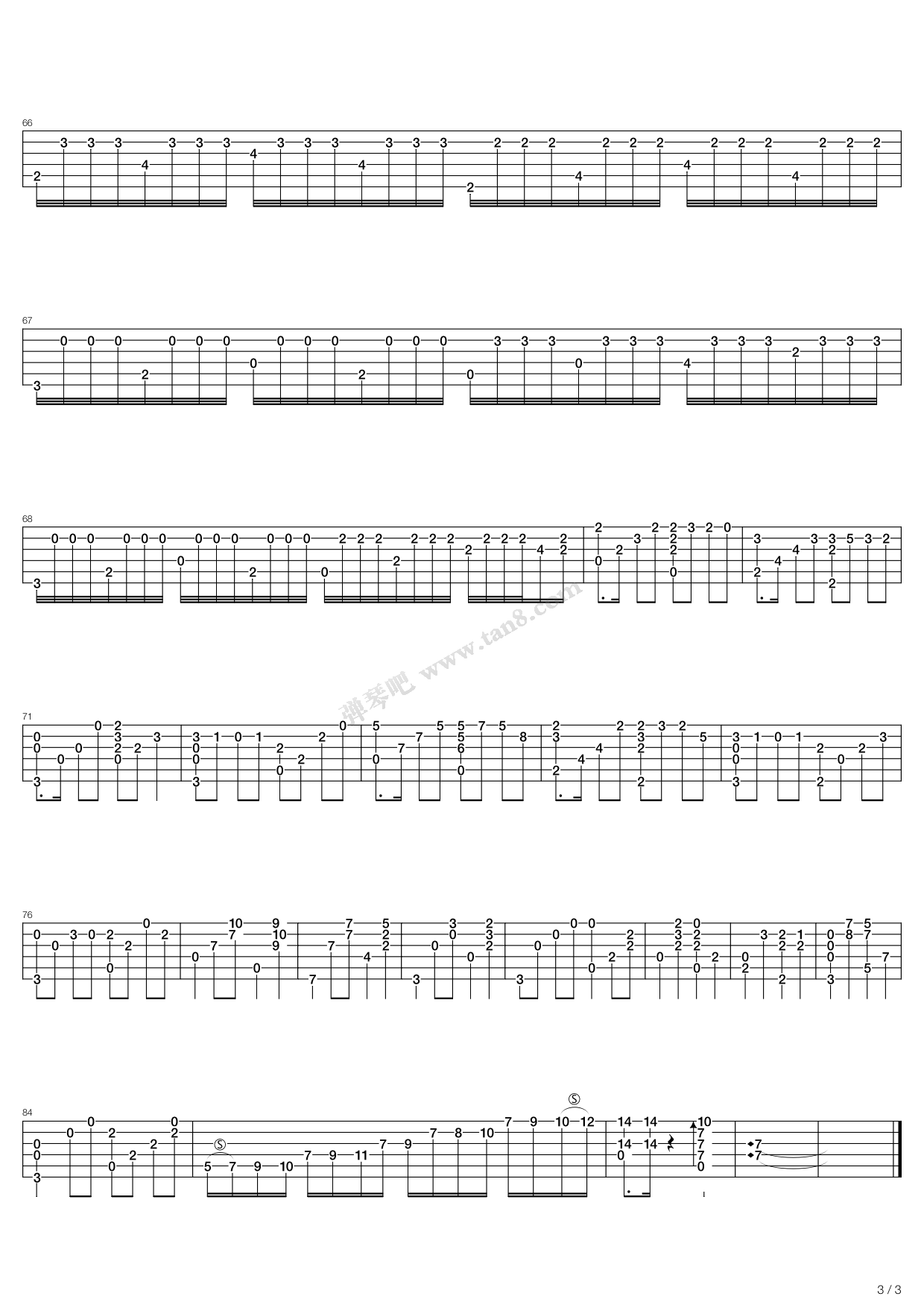 《Canon In D Major》吉他谱-C大调音乐网