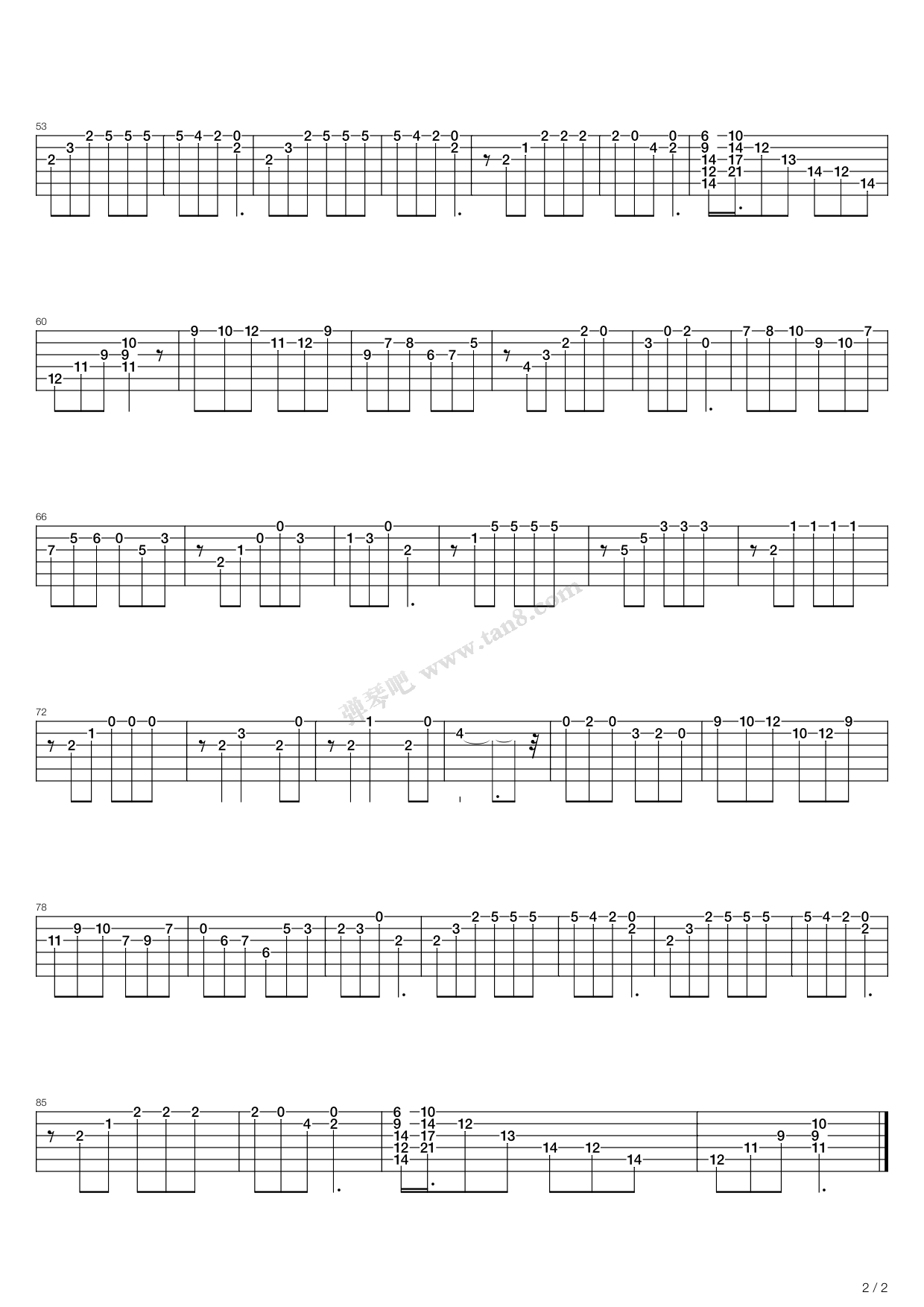 《卡尔卡西练习曲 - 18》吉他谱-C大调音乐网