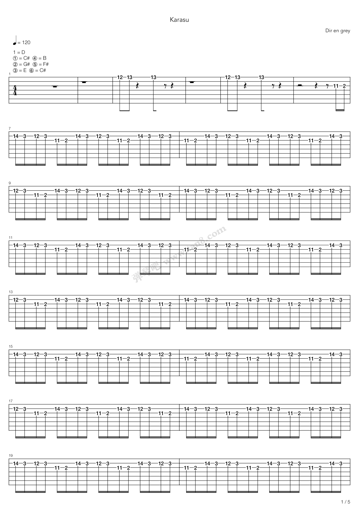 《からす(鴉 乌鸦)》吉他谱-C大调音乐网