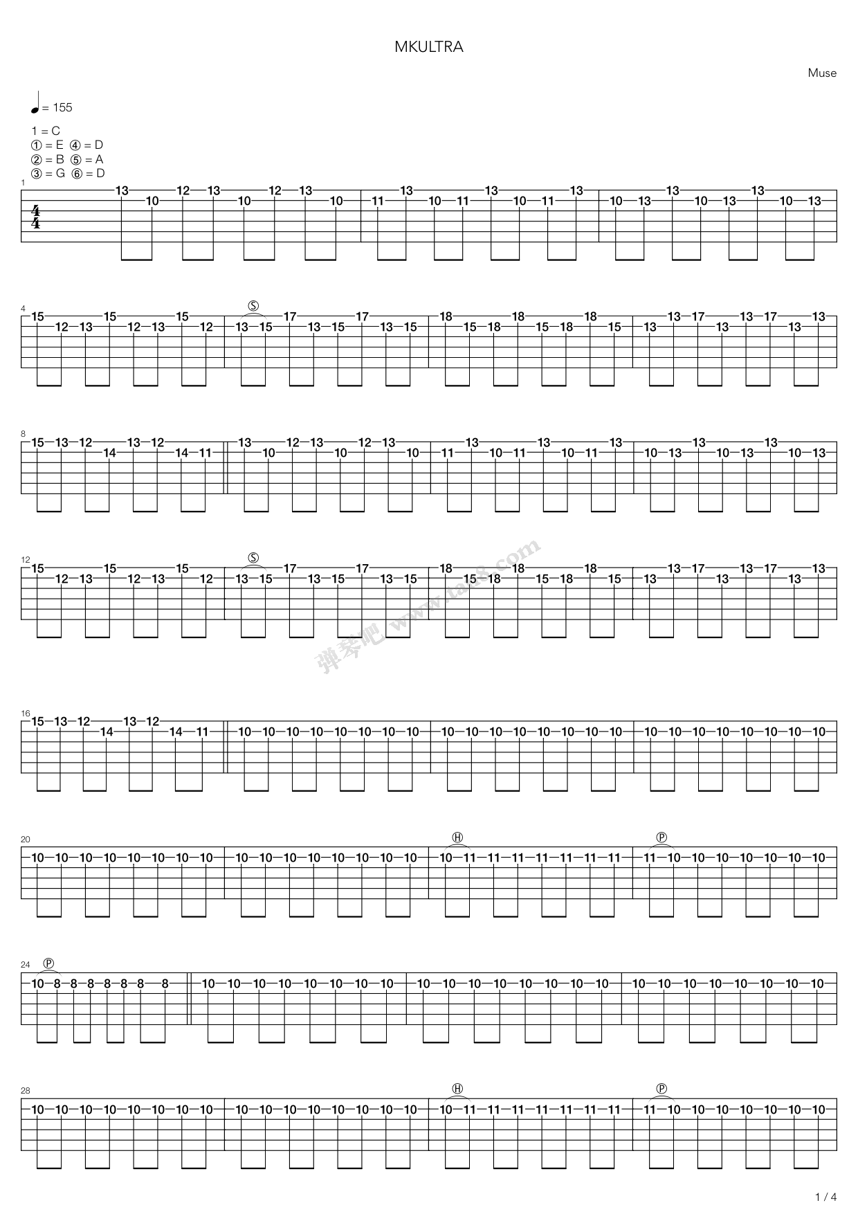 《Mk Ultra》吉他谱-C大调音乐网