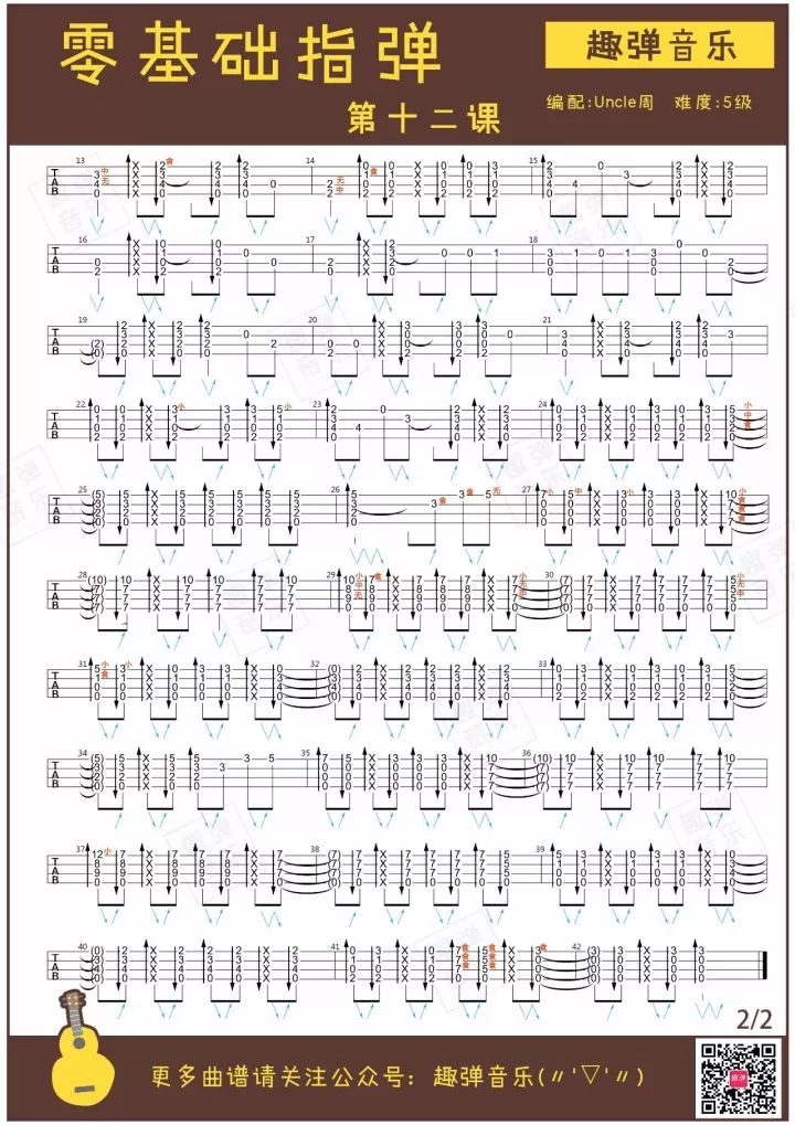 第十二课 尤克里里零基础指弹教学（切音技巧&情非得已）【趣弹音乐】-C大调音乐网