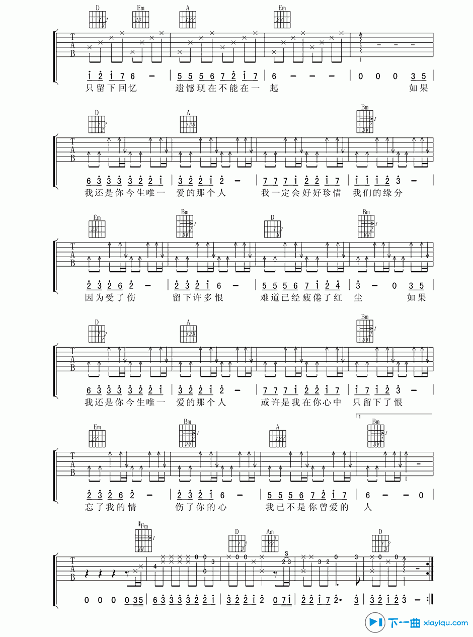 《心痛2011吉他谱D调_小山心痛2011六线谱》吉他谱-C大调音乐网