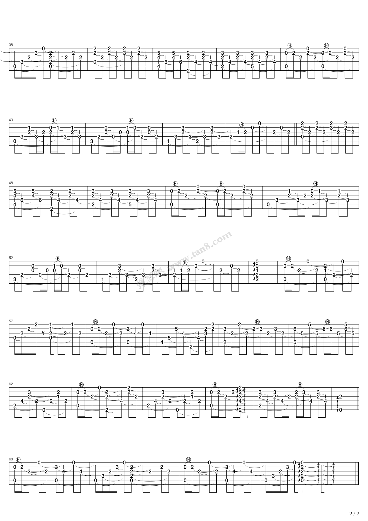 《路口》吉他谱-C大调音乐网