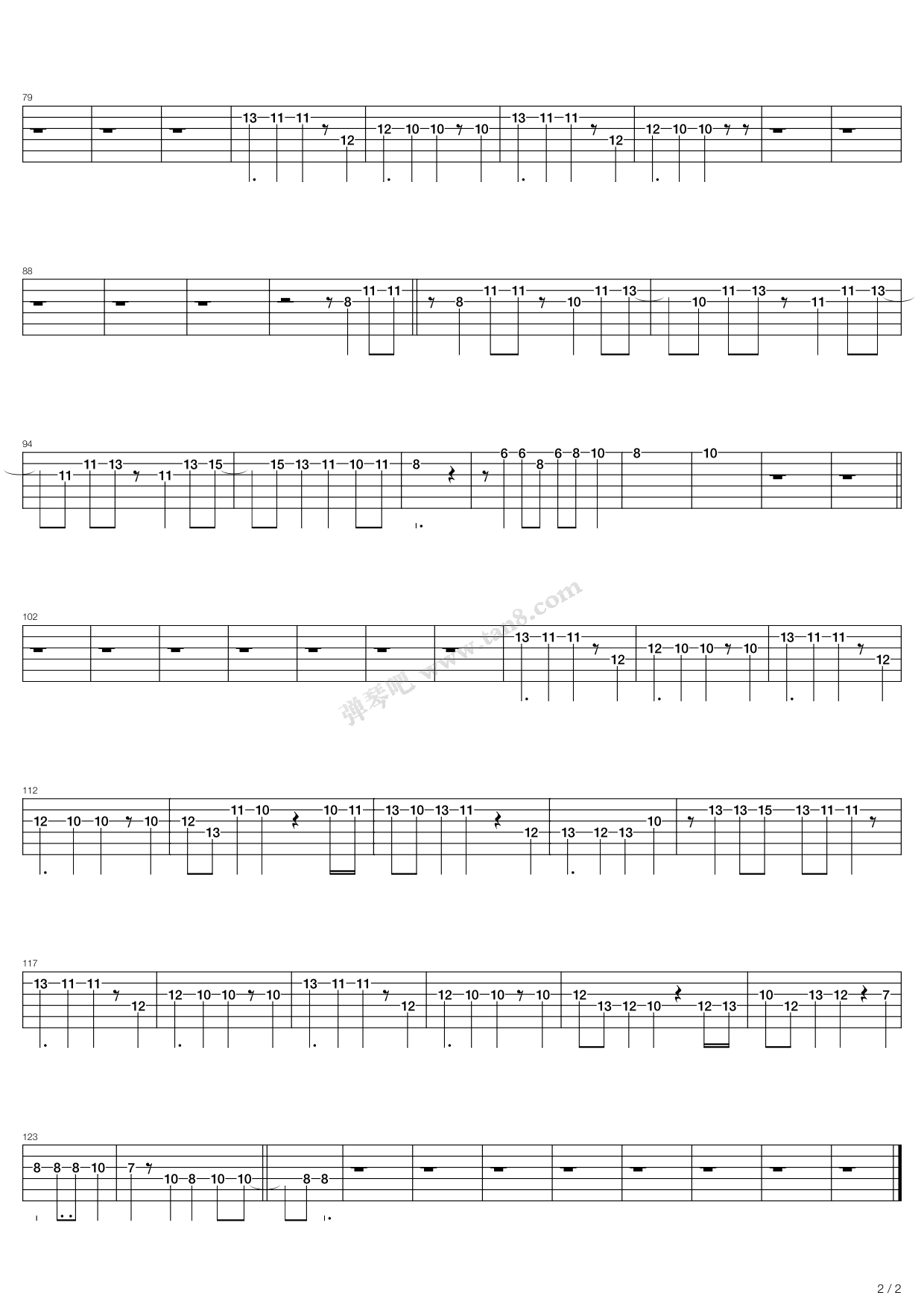 《轻音少女(K-ON) - 天使にふれたよ(相遇天使) ...》吉他谱-C大调音乐网