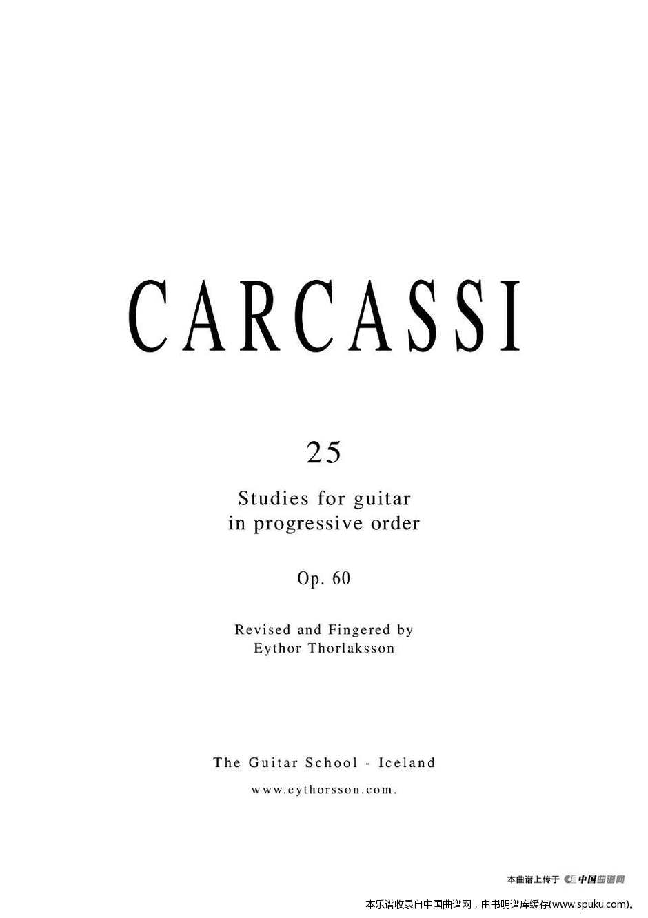 《卡尔卡席25首练习曲之21——25》吉他谱-C大调音乐网