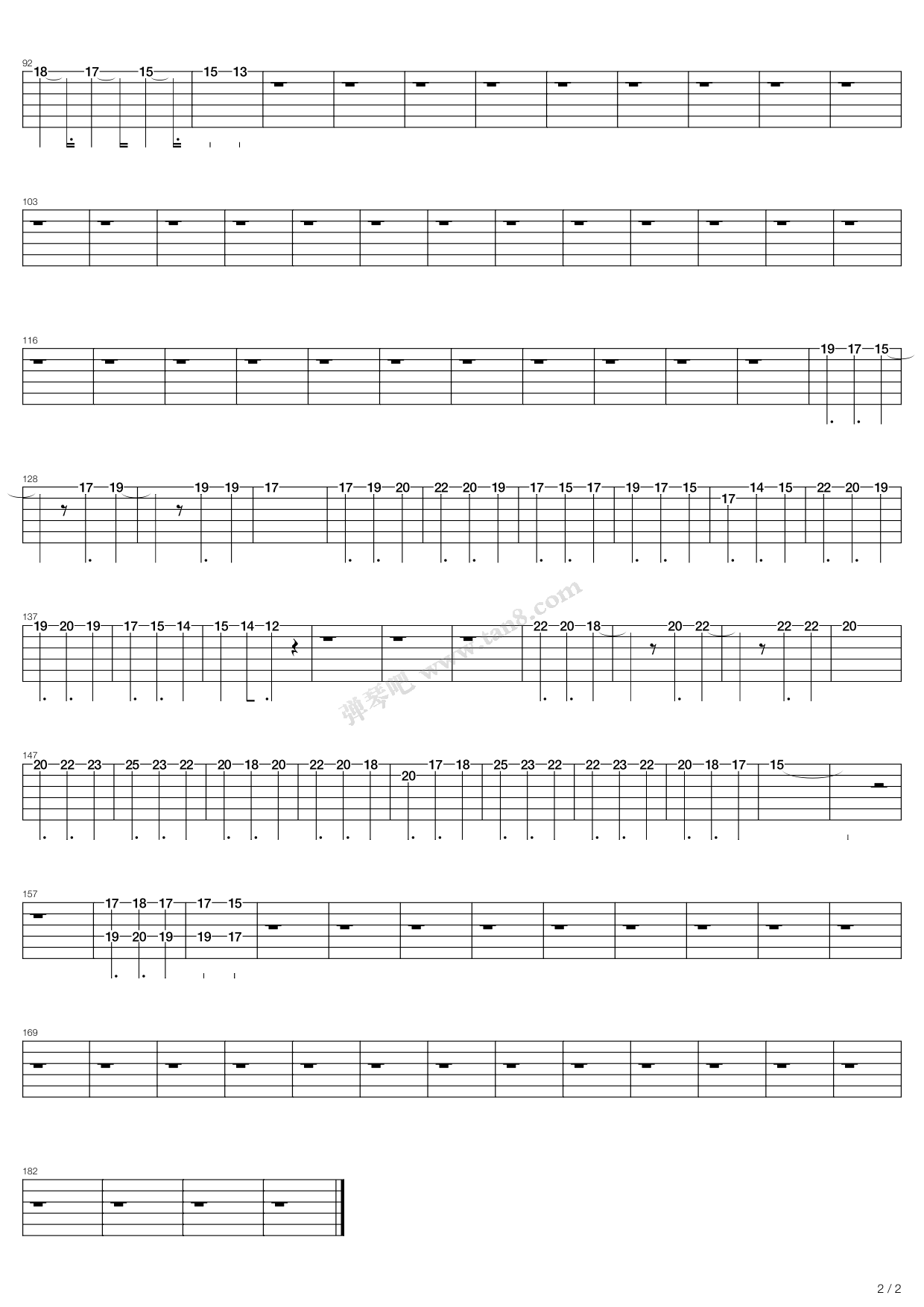 《Sos》吉他谱-C大调音乐网