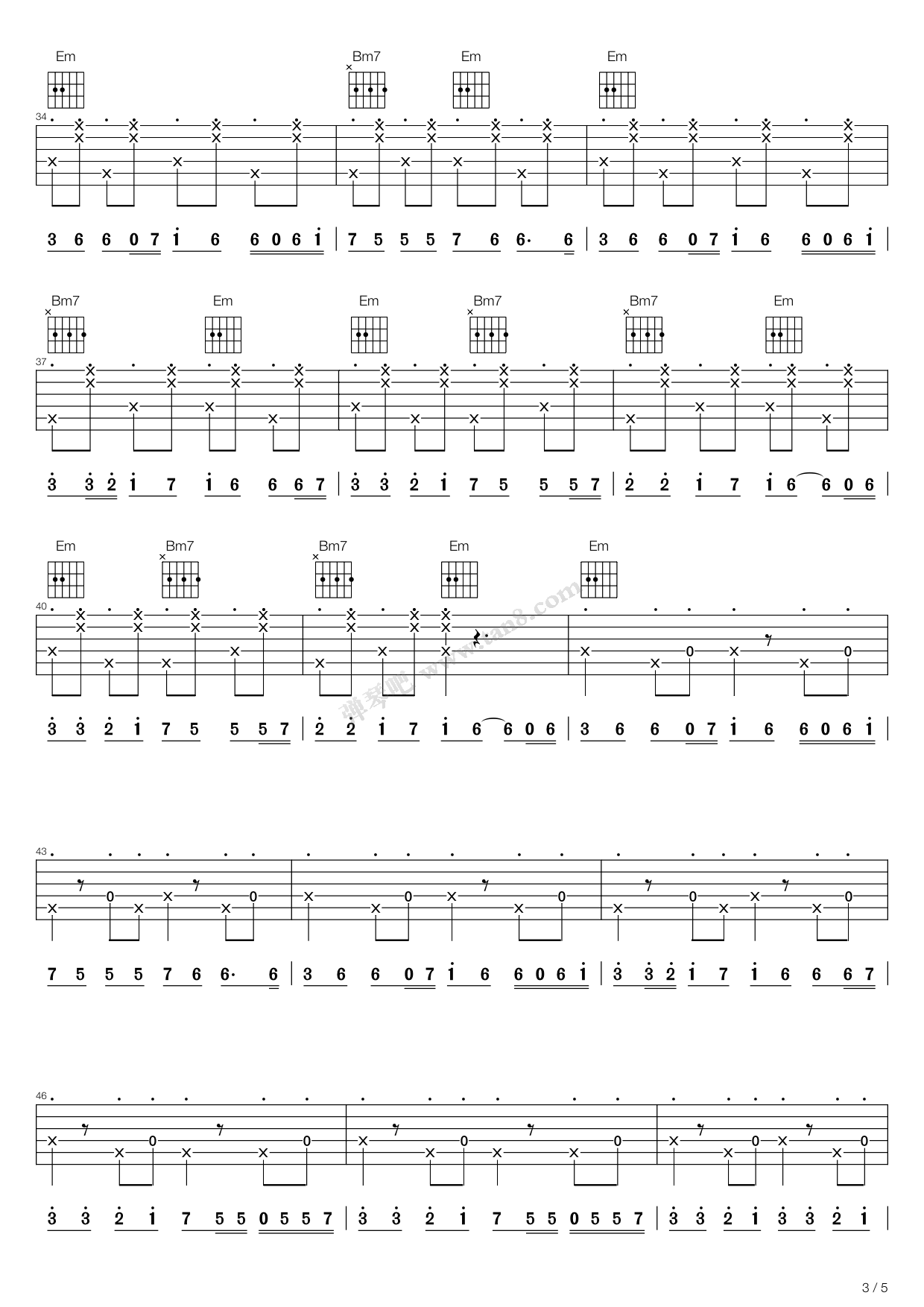 《甩葱歌Ievan Polkka（G调二重奏吉他谱）》吉他谱-C大调音乐网