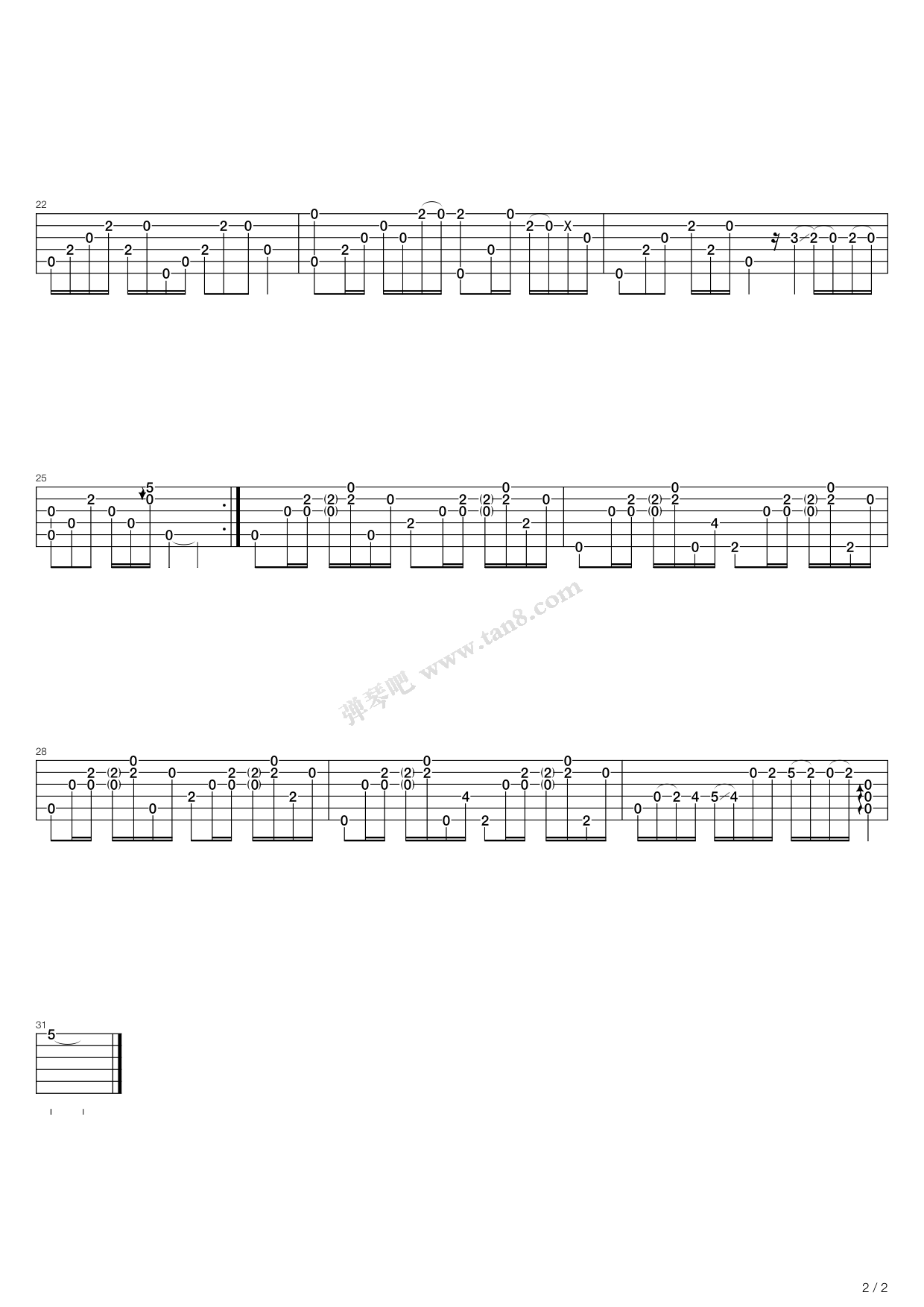 《Tin Tin Kyrano》吉他谱-C大调音乐网