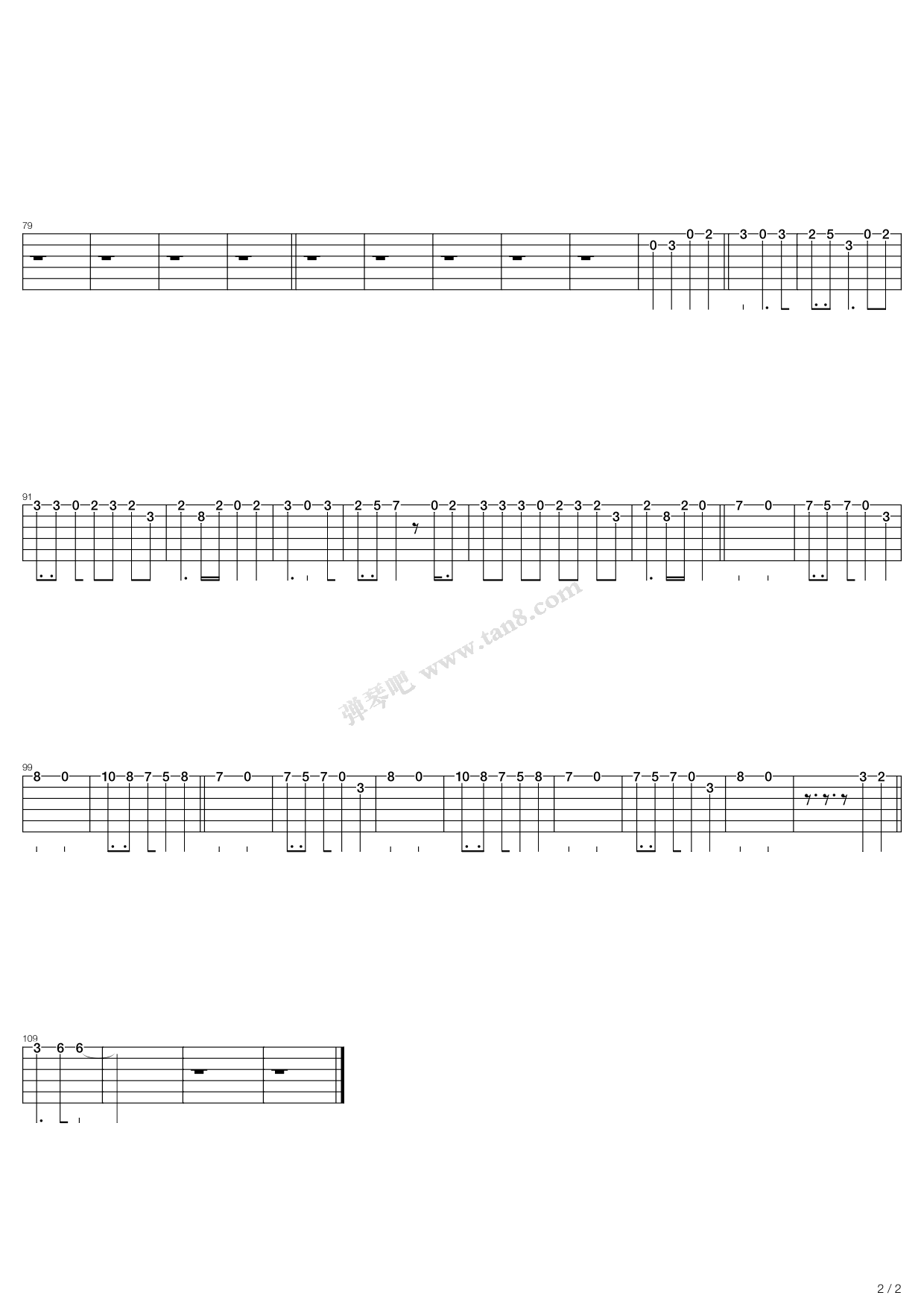 《Nemesis》吉他谱-C大调音乐网