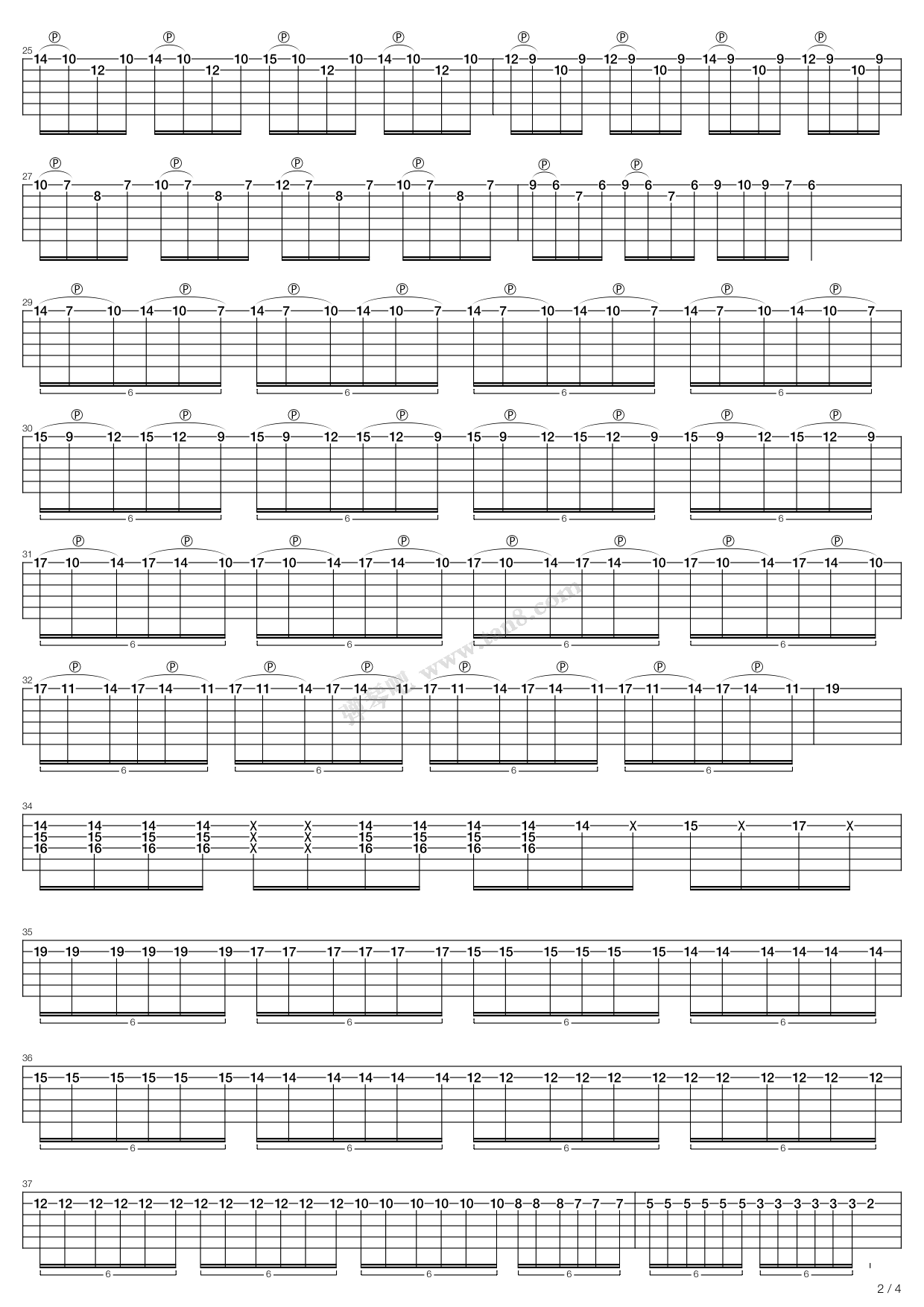 《Hellman(Hidenori)的30天技术提高练习曲》吉他谱-C大调音乐网