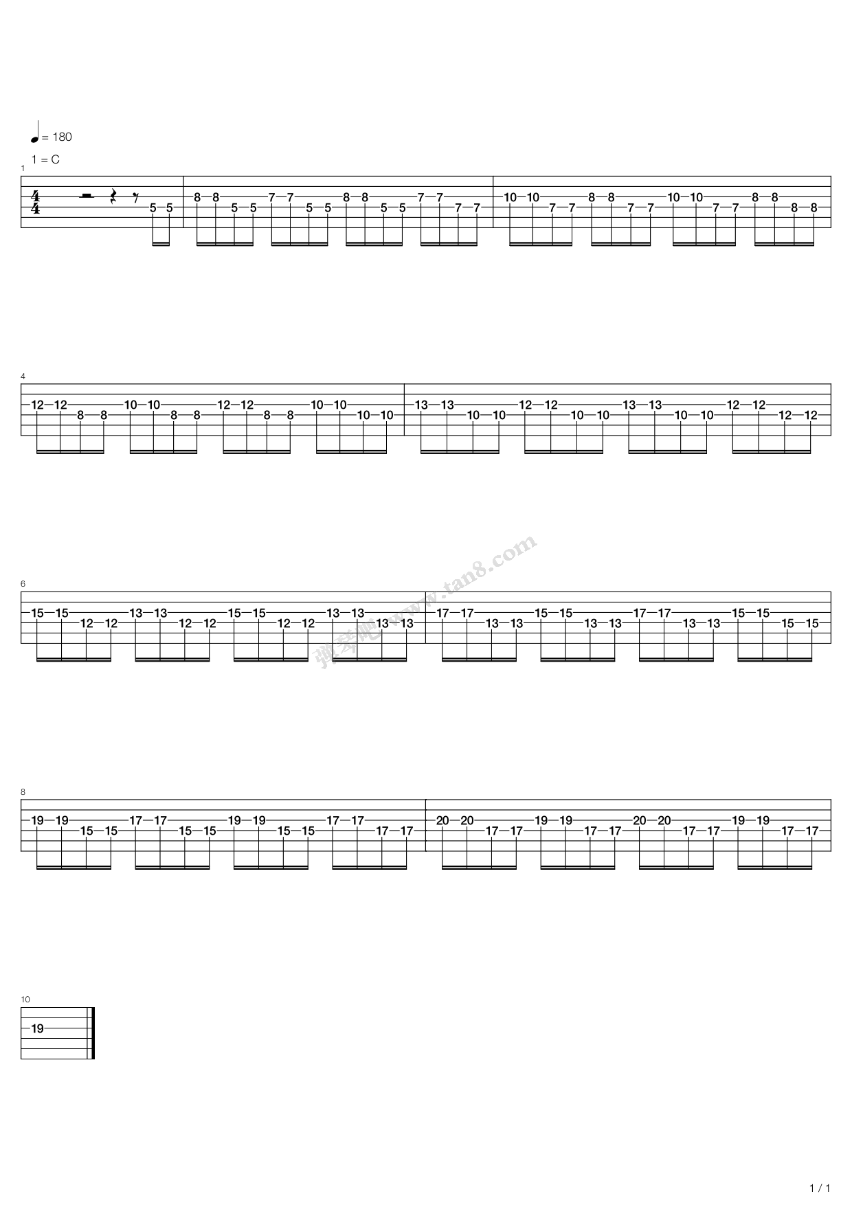 《Shred Is Not Dead 电吉他 终极速度练习》吉他谱-C大调音乐网