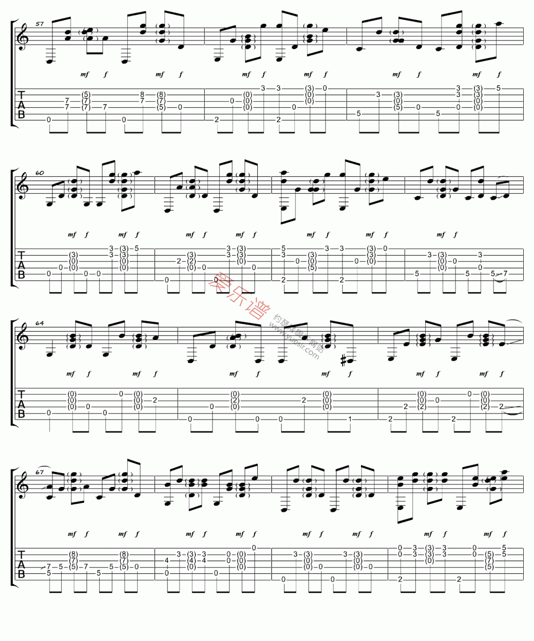 《郑成河《With or Without You》》吉他谱-C大调音乐网