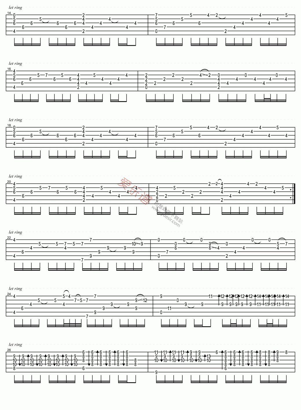 《《My heart will go on(我心永恒)》》吉他谱-C大调音乐网