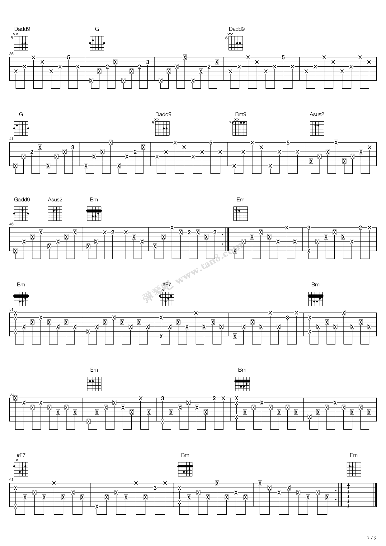 《一生所爱(大话西游)》吉他谱-C大调音乐网