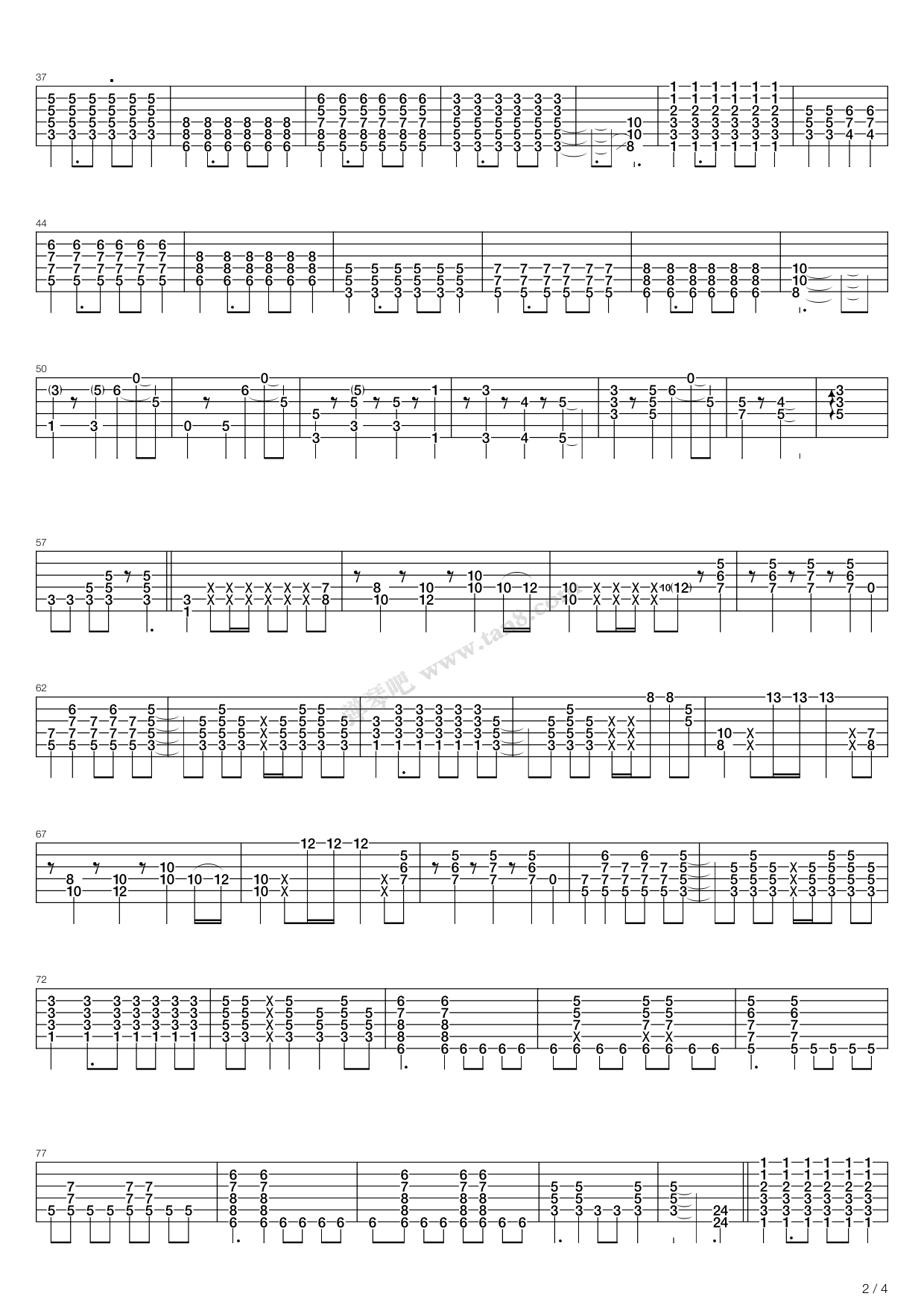 《轻音少女(K-ON) - 私恋订书机 私の恋はホツキス ...》吉他谱-C大调音乐网